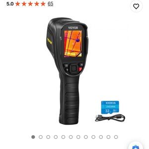 VEVOR thermal imaging camera 320×240, 25Hz, -4–752°F, 32GB, rechargeable battery